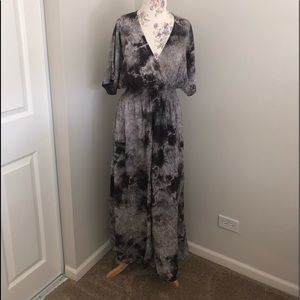 Apricot Lane Gray Tie Dye Maxi dress
